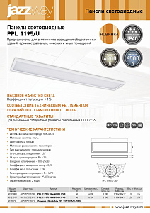 Панели светодиодные PPL 1195/U